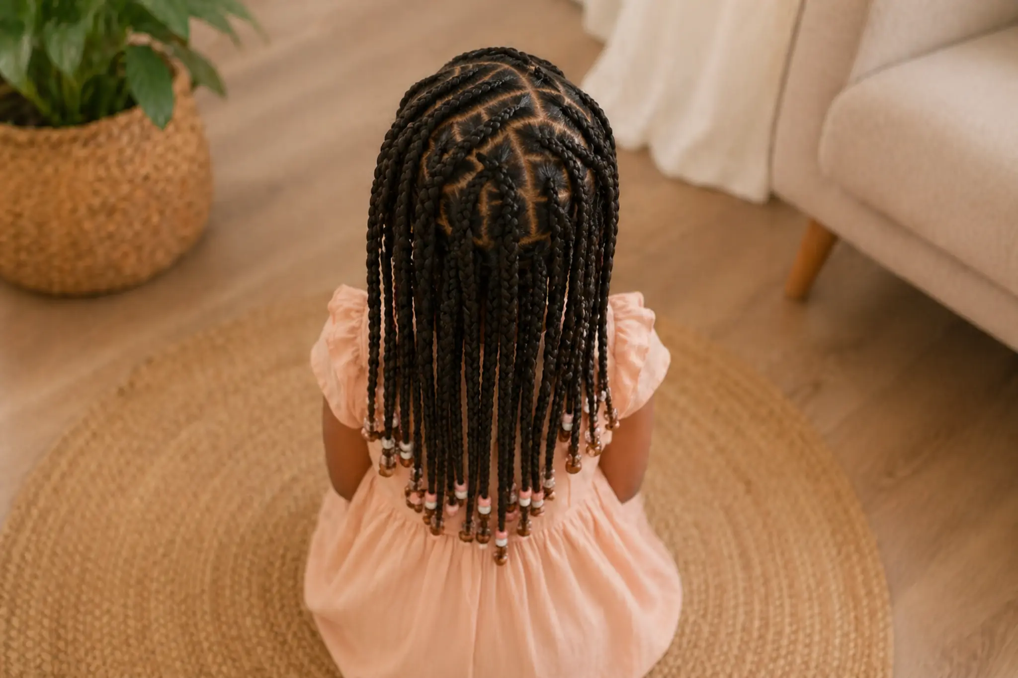 Coiffures enfants — nattes, knotless, vanilles